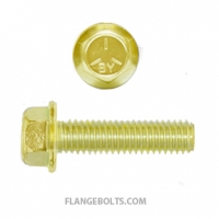 1/4-20X1-1/4 Hex Flange Bolt Grade 5 Zinc Yellow