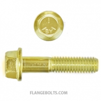 1/4-20X1-1/2 Hex Flange Bolt Grade 5 Zinc Yellow