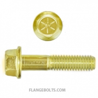 1/4-20X1-1/2 Hex Flange Bolt Grade 8 Zinc Yellow