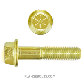 3/8-16X1-3/4 Hex Flange Bolt Grade 8 Zinc Yellow