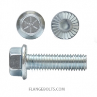 5/16-18X1-1/4 Hex Serrated Flange Screw Grade 8 Zinc