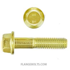 M6-1.0x25 Hex Flange Bolt CL8.8 Zinc Yellow