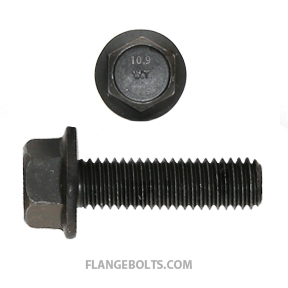 25 M10-1.5x25 Class 10.9 DIN Hex Flange Bolts & 25 M10-1.5 Flange Lock Nuts