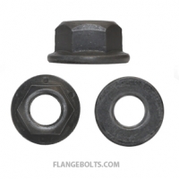 3/8-24 Hex Flange Locknut Grade G Phos&Oil