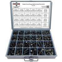 Inch Grade 8 Hex Flange Frame Bolts & Lock Nuts Black Assortment - 352 PCS